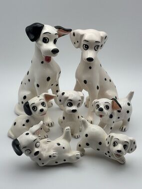 Vintage Disney 101 Dalmations Ceramic Figurines